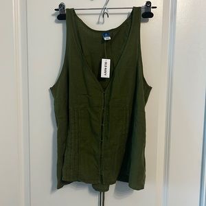 Women’s Old Navy green linen top size M TALL